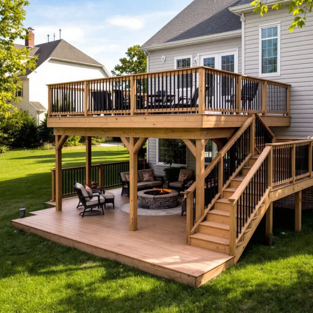 Multi-level deck Peoria IL